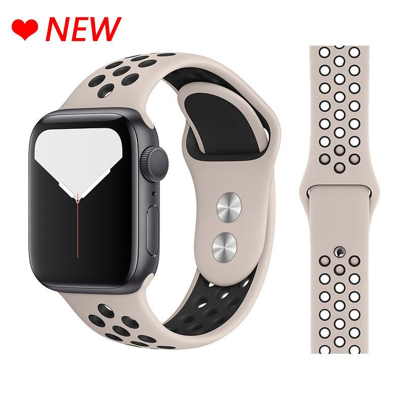 Спортивный ремешок для Apple Watch Ultra 2, 9, 8, 7, 6 SE 5, 4, 3, 2, 1, 49 мм, 38 мм, резиновый ремешок для Iwatch 4, 3, 40 мм, 44 мм, 41 мм, 42 мм, 45 мм