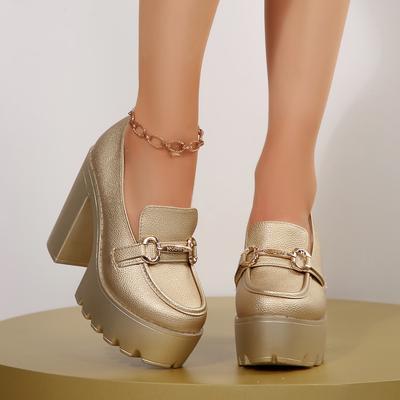 Женские туфли-лодочки на высоком каблуке 2025 Новый тренд Ретро-лодочки Уличные туфли на высоком каблуке Платформа Женская брендовая обувь Мягкая кожа Роскошные каблуки Женщина