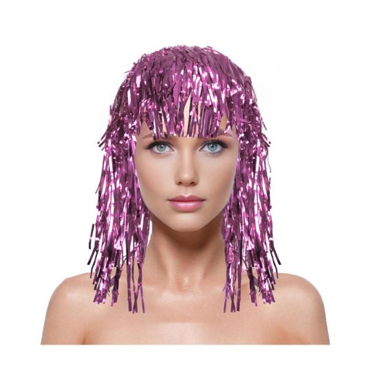 Yousheng Фольгированная мишура парики и маскарадный костюм диско-тематический наряд с бахромой и эластичной талией металлические косплей танцевальные принадлежности