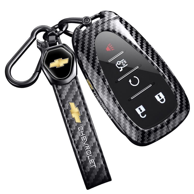 Чехол для ключа Chevrolet для Cruze, Cavalier, Malibu XL, Equinox, Trax (Углеродное волокно)