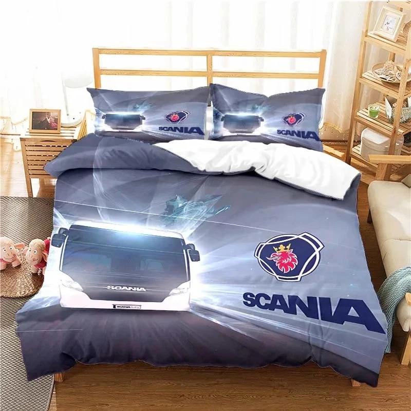 Постельное белье Scanias Truck Logo для мальчиков и девочек, размер Twin, Queen, пододеяльник, наволочка, кровать, дети, взрослые, модный домашний текстиль