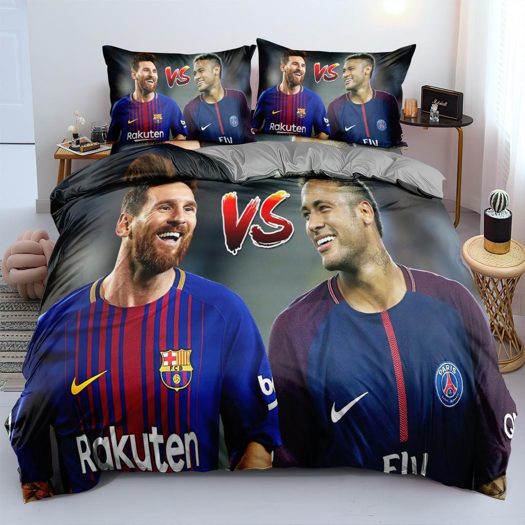 Комплект постельного белья «Звезда Чемпионата мира» из трех предметов, абразивная ткань 90-120 г, цифровая 3D-печать.