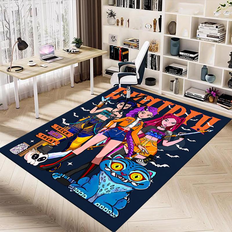 Halloween Trick Treat Party Carpet For Playroom Bedroom Living Room Sofa Home Decorkids Game Area Rug Nonslip Floor Mat