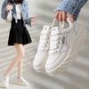 Сетчатые маленькие белые туфли женские новые весенние и летние туфли на платформе Bread Shoes дышащие универсальные повседневные туфли Niche Board Shoes Tide