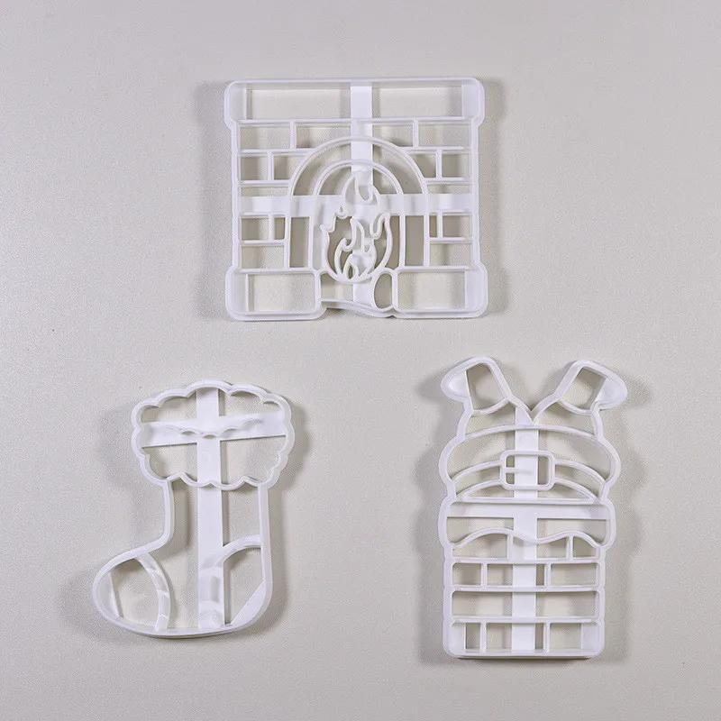 Праздничный Рождественский Выемка-штамп для печенья Форма Дед Мороз Снежный шар Снеговик Мастика Штамп Инструменты для украшения торта Принадлежности для выпечки