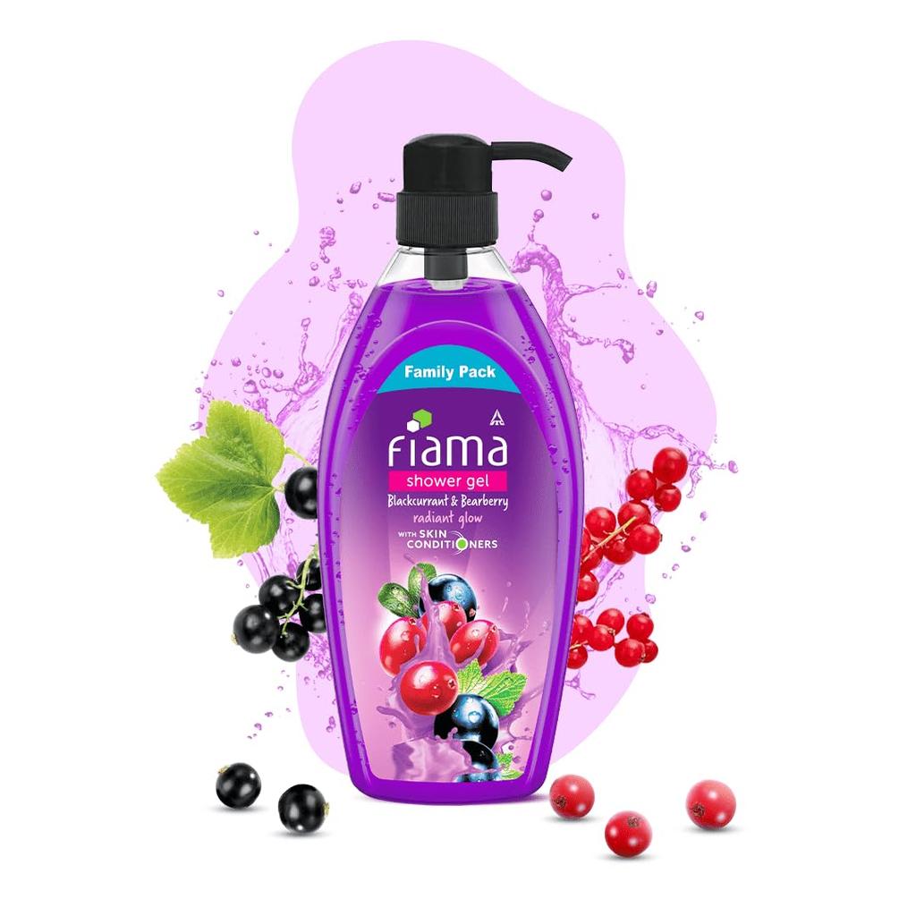 Fiama Body Wash Blackcurrant Bearberry 895ml Family Pack Moisturizing Shower Gel for Radiant Soft Skin