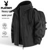 PLAYBOY Мужская уличная ветрозащитная водонепроницаемая куртка с капюшоном