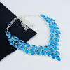 Ожерелье из серебра 925 пробы Swiss Blue Topaz Gemstone Handmade, ожерелье из серебра Swiss Blue Topaz для жены, ожерелье унисекс, подарок жене
