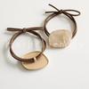 Herbeluemily Hair Tie Rubber Simple Accessory Elegant Charm Decorated (Shell Beige) HM-0093-R03-A