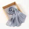 Large Size Silkly Stain Scarf Women Plain Foulard Femme Luxury Hijab Long Bandana Evening Party Dress Shawls and Wraps