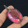 Натуральный Древо Жизни Кунцит Драгоценный Камень Медная Проволока Подарочная Подвеска 2,3 дюйма K4j88
