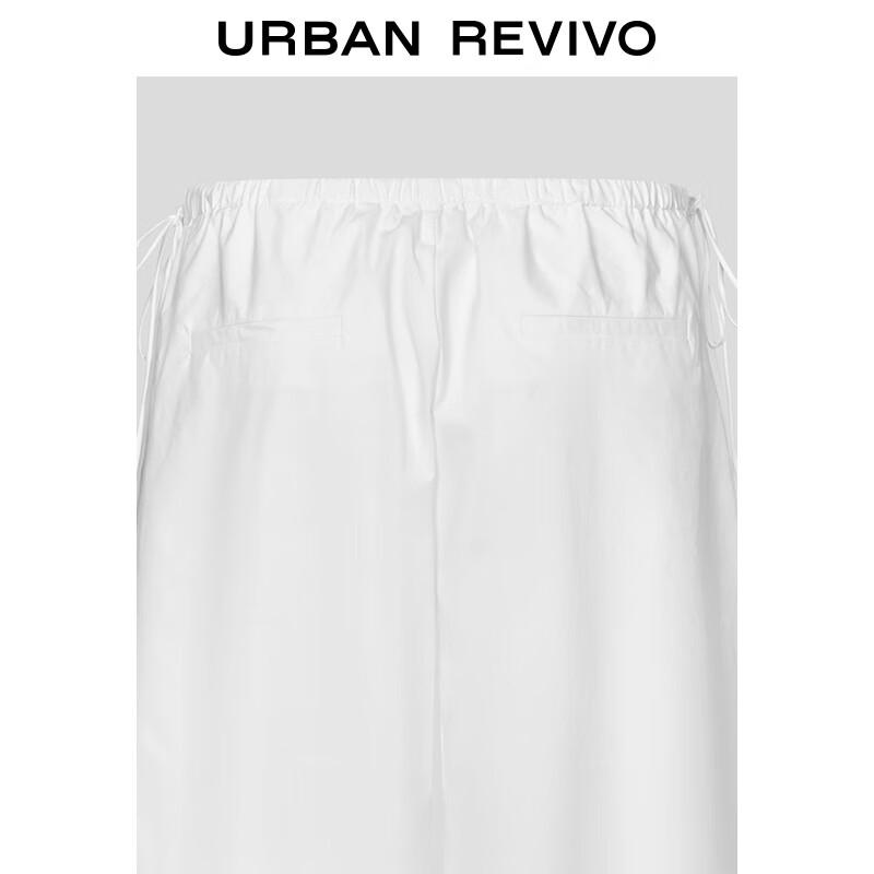 UR Women's Pleated Elastic Waist Wide-Leg Pants