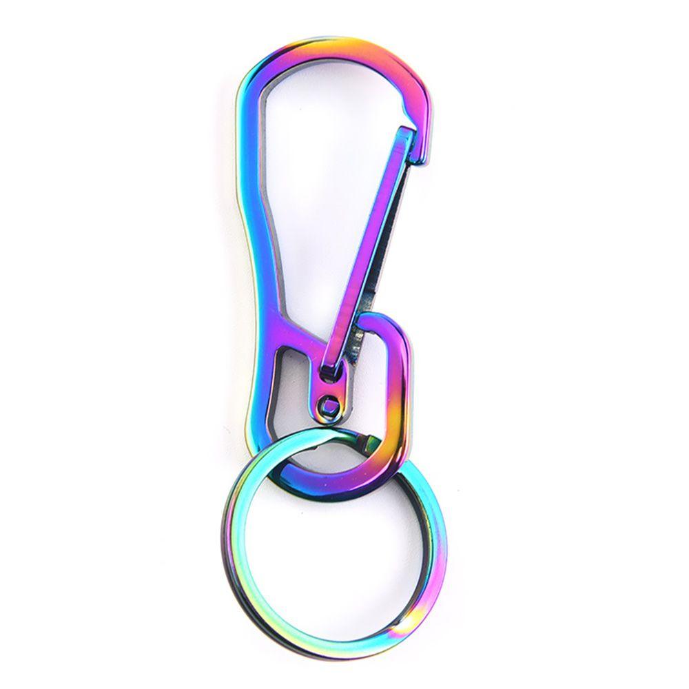 Keyring Hang Buckle Outdoor Tool Keychain Holder Camping Clip Climbing Carabiner Key Ring Hook