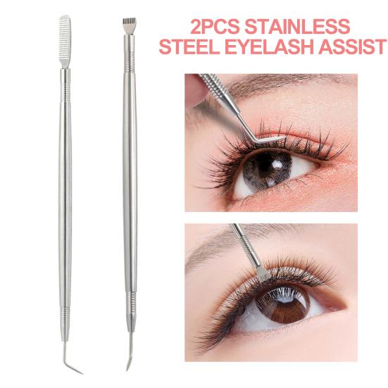 2 шт., инструмент для подъема ресниц, портативный антикоррозийный инструмент для ресниц из нержавеющей стали, женские аксессуары для красоты
