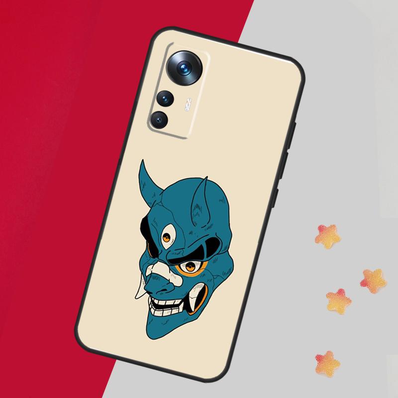 Японская маска демона Они Ханья для POCO X5 X3 Pro M5 M5s F4 X4 F3 F5 Чехол для Xiaomi 13 13T Pro 12 Lite 12X 11T 12T 14 Pro