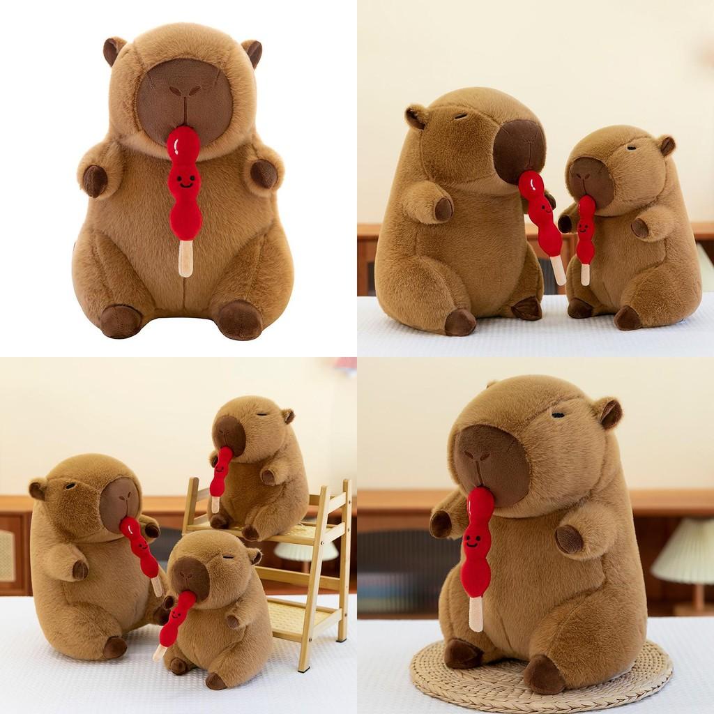 Stretchable Capybara Plush Animal Doll With Soft Fabric For Creative Play