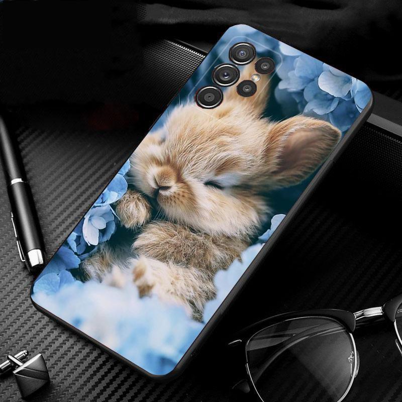 Чехол для телефона Samsung Galaxy S26 S25 S24 S23 S22 S21 Ultra S24 S23 S22 S21 S25 Plus S24 FE Кролик Животное