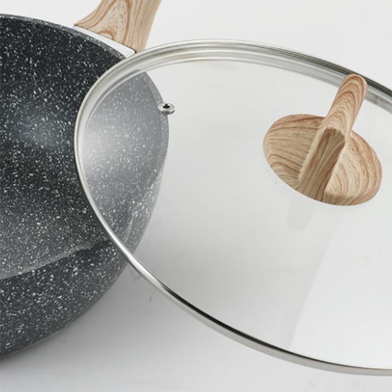 Каменная сковорода-вок Maifan с антипригарным покрытием, индукционная плита, газовая плита, подходит для блинной сковороды, жареное яйцо, артефакт, стейк, бытовая техника