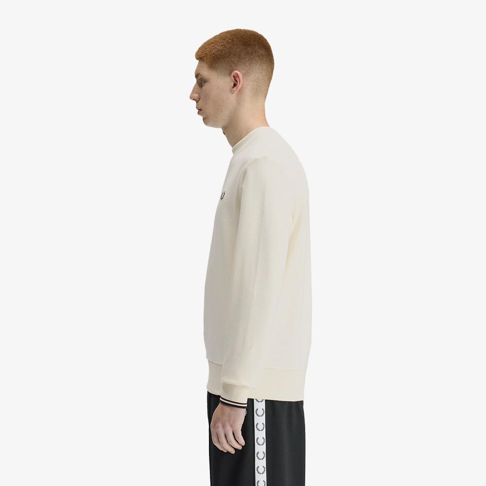 FRED PERRY [Baseline] Crewneck Sweatshirt - Ecru/Oxblood/Grassroots Afpm2617535-84A