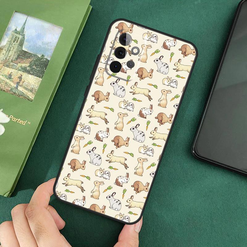 Мультяшный кролик Чехол для Samsung Galaxy A54 A51 A71 A31 A41 A12 A22 A32 A52 A72 A52S A14 A70 A53