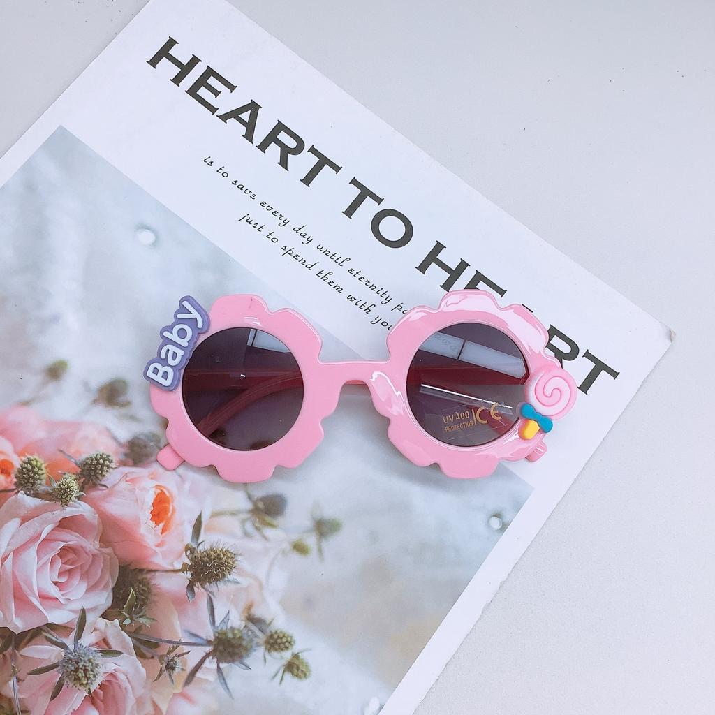 Детские солнцезащитные очки с подсолнухами, милые солнцезащитные очки с цветочным принтом, детские солнцезащитные очки с надписью «сделай сам» для девочек