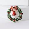 Creative Alloy Enamel Christmas Wreath Brooch Fashion Men'S And Women'S Suit Cardigan Corsage Ornament Pin