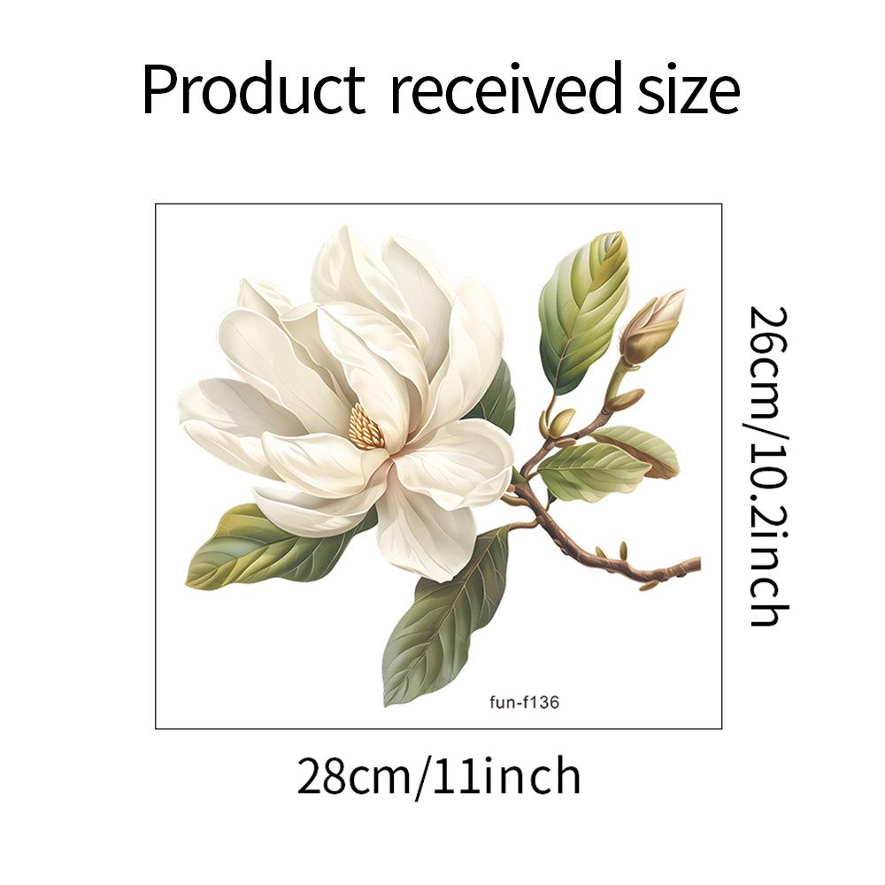 Fun-f136 Magnolia Glass Doors and Windows Home Landscaping Decorative Window Stickers Electrostatic Uv