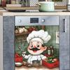 Fun-f313 Cartoon Serious Work Chef Kitchen Restaurant Cooktop Landscaping Decorative Stickers Self-adhesive