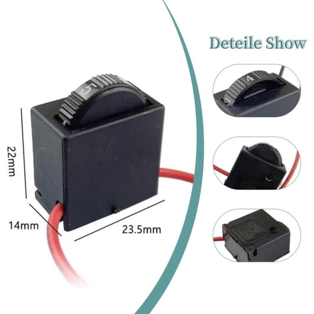 12A 250V Regulation Controller Switch 6 Speed Power Tool Controller for Electric Grinder DR2-6/1FE