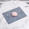PU Leather Placemats Anti Slip Coaster Creative Dining Table Place Mats  Household