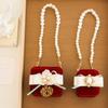 Pearl Wedding Couples Rings Box Bow Jewelry Box Multi-function Pets Collars Ring Box  Gifts