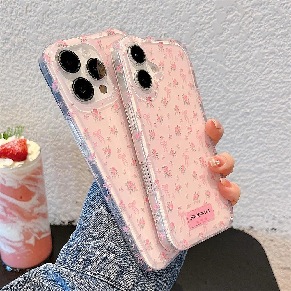 Чехол для телефона IMD для iPhone 11 13 16 Pro Max Чехол для iPhone 13 14 15 Pro Max 12 13 Pro Max 13 Pro 14 Pro Мультяшный милый цветок животное Ударопрочный износостойкий