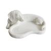 White Dog Shaped Jewelry Tray 3D Printed Key Coin Holder Creative Small Item Organizer  Bedroom