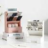 6-Grid Oblique Pen Holder Solid Color Cosmetics Storage Box Stationary Organizer  Home