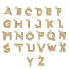 Copper Zirconium Bonded 26 Letter Pendant For DIY Jewelry Making Craft Accessories