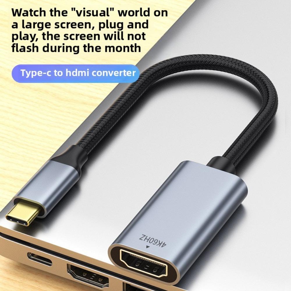 Адаптер 4K Type-C на HDMI (мама) для телефона, ПК, монитора, кабель для зеркалирования экрана HD