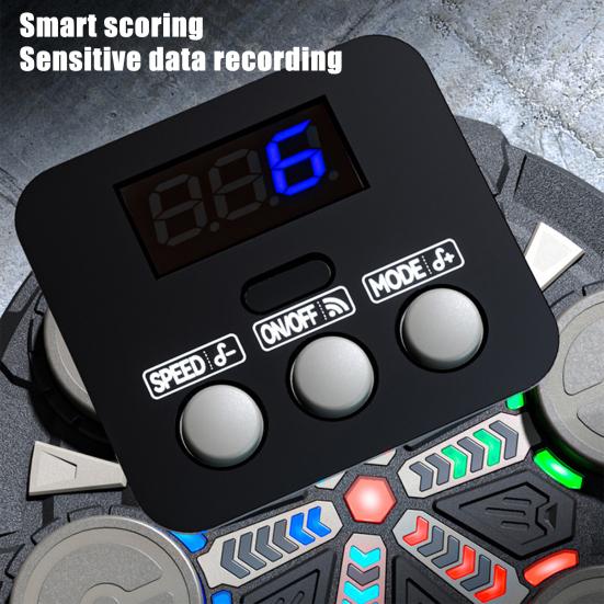 Музыкальный боксерский тренажер с перчатками, настенный, режимы скорости, регулируемый электронный боксерский тренажер, мишень, светодиодная подсветка, боксерская груша, оборудование для домашних тренировок