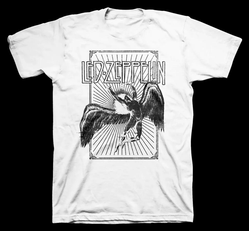 Rock Band Led Zeppelin Unisex Cotton Album Graphics Tshirt  New Summer Oversized unisex casual comfortable