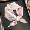 Новый 100% Натуральный Шелковый Женский Платок Цветочный Принт Foulard Femme Квадратные Платки Бандана Шаль Подарок Для Леди Хиджаб