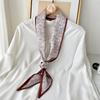 Silk Scarf High-end Neck New Cashew Flower Silk Scarf Women's Hair Tie Bag Thin and Narrow Strip Decorative Scarf Headband