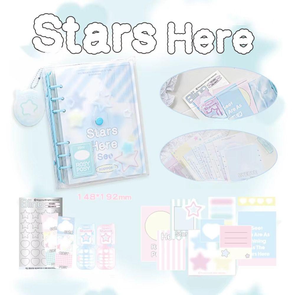 Милый мультфильм звезда дневник книга ручной счет кнопка блокнот полноцветный блокнот планировщик