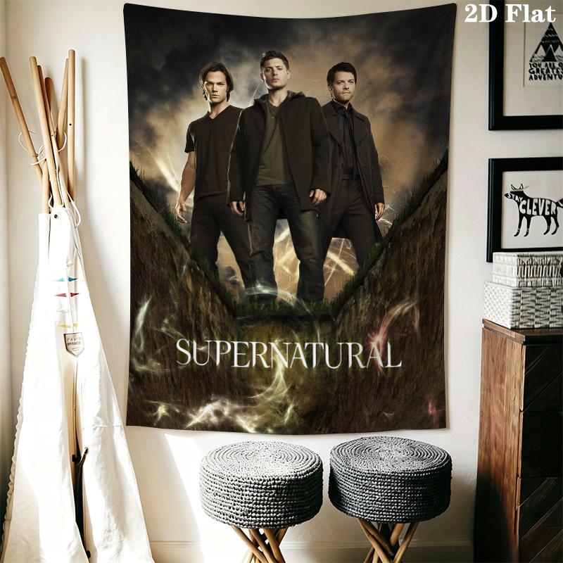 supernatural Wall Tapestry Aesthetic Wall Hanging Printed Fabric Blanket Decorative Tapestries for Bedroom Living Room Home Decor