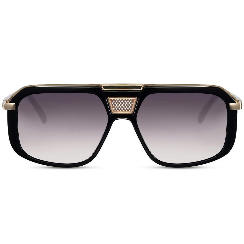 Men's Large Wide Frame Sunglasses Black - Extra Large Square Big Size Hip Hop Urban Style Shades 145mm, Black L5555