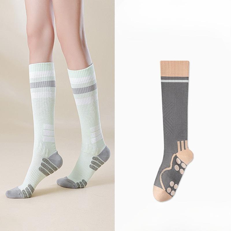 Female Professional Running Hiking Cycling Badminton Yoga Pilates Exercise Pressure Long Leg Socks