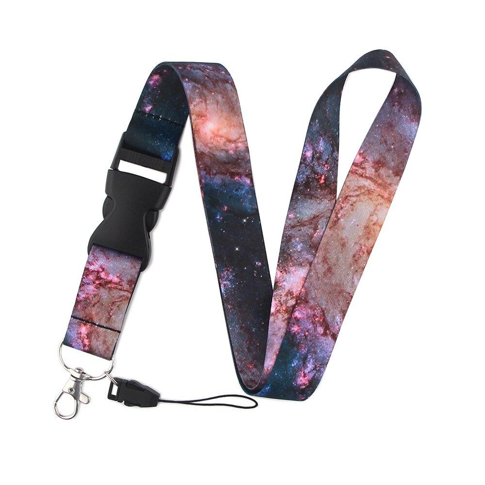 Starry Sky Elements Lanyards Key Chain Colorful Print Neck Straps Keychain Cell Phone Rope Teachers Gift 1PCS Badge Holder Key