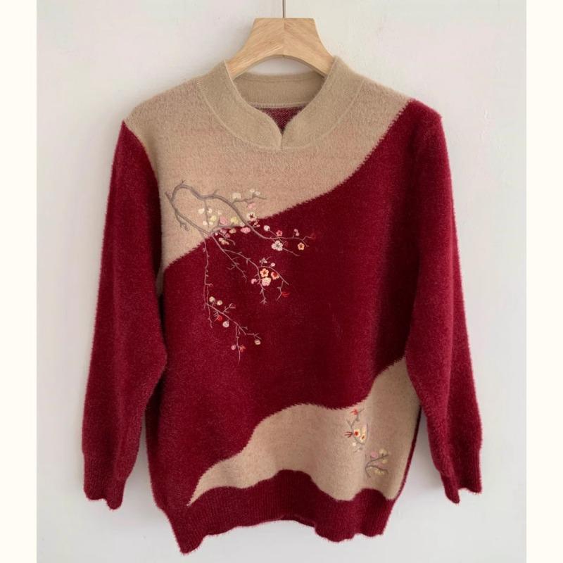 Женский свитер с флисовой подкладкой, теплый вязаный пуловер, топы с длинным рукавом, осенне-зимнее термобелье