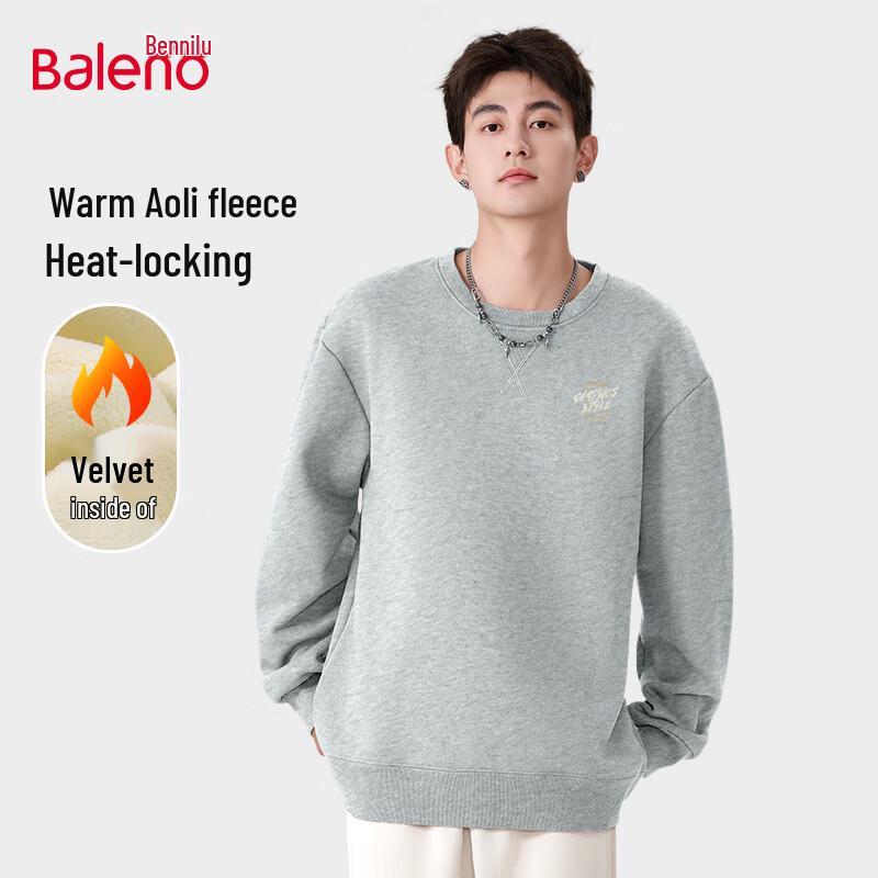 Мужской свитшот с круглым вырезом на флисовой подкладке Baleno