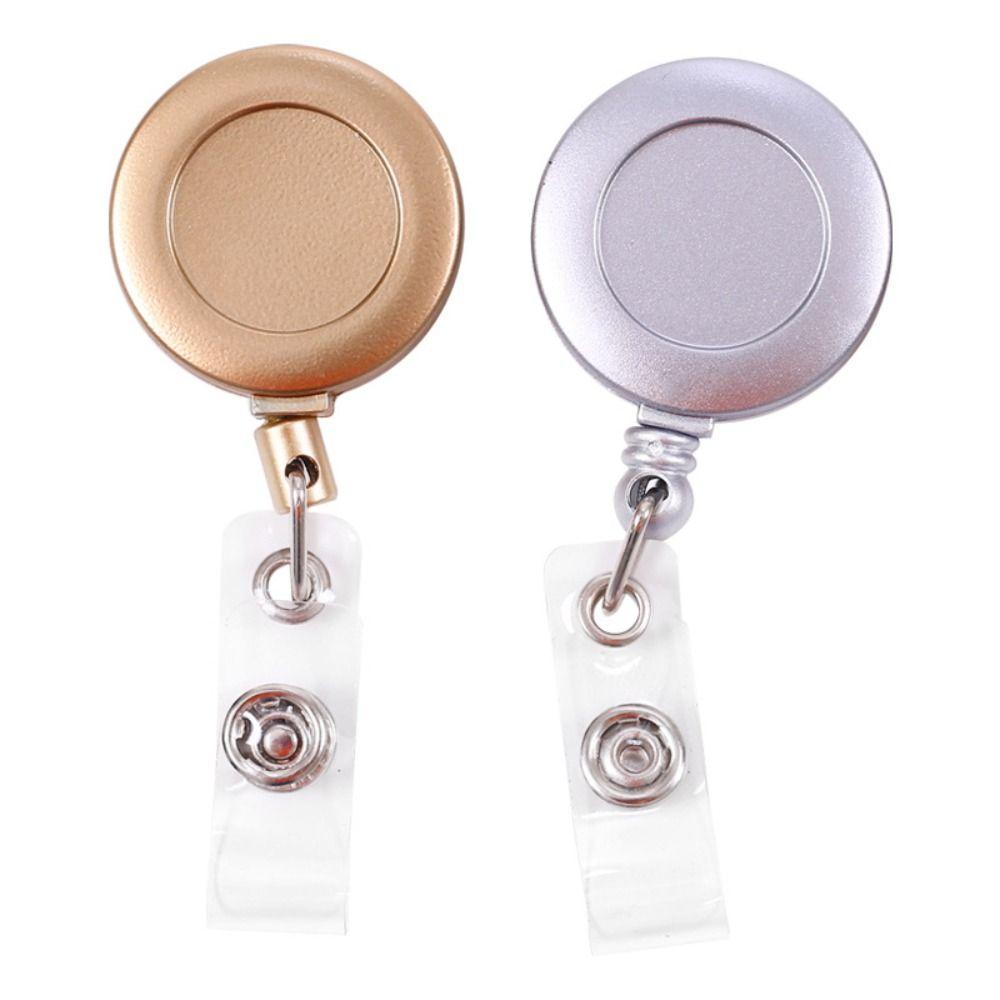 Name Tag Retractable Badge Reel Anti-Lost Easy To Pull Buckle ID Card Holder  School Supplies