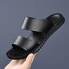 Luxury Cowhide Men's Slippers 2025Summer New Casual Slippers Outdoor Non Slip Flat Sandals Comfort Open Toe Beach Shoes for Men