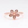 925 Sterling Silver Pan Ring Shiny Rose Gold And Silver Daisy Ring For Women Wedding Party Gift Fashion Jewelry